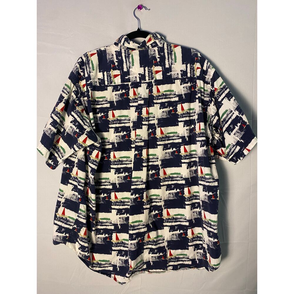 Trader Bay Sailboat Allover print Button Down Shi… - image 2